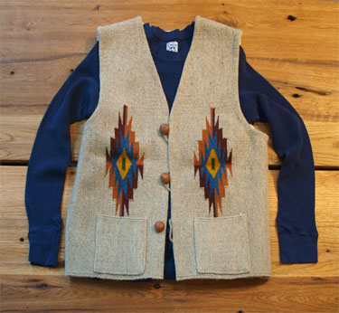 日本在庫あり オアハカ ラグ ベスト OAXACA RUG VEST ベージュ - トップス